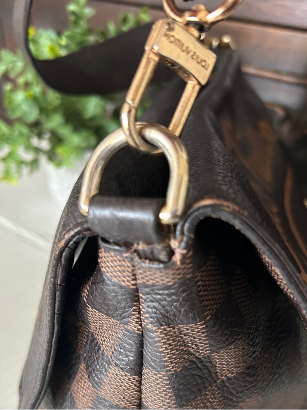 Beautiful Brown Checker Canvas Shoulder Bag with - Picture 7 of 17